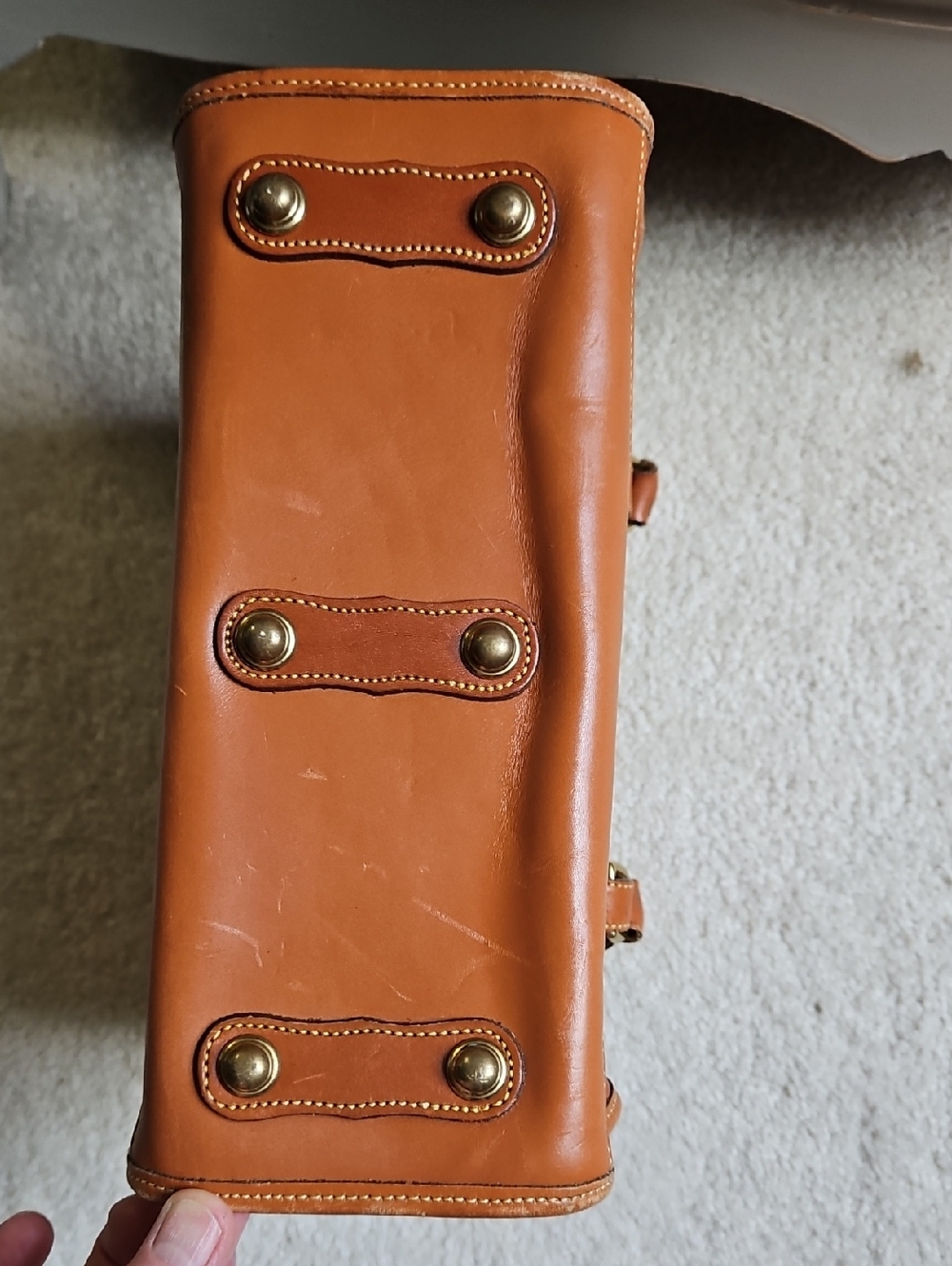 Dooney & Bourke Pebbled Leather Satchel in Cognac - Picture 6 of 10